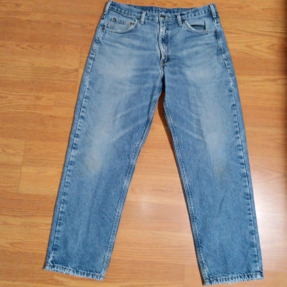 Carhartt Men's Relaxed Fit B21 Flannel Lined Jeans 5-Pocket Blue, Size 36x30